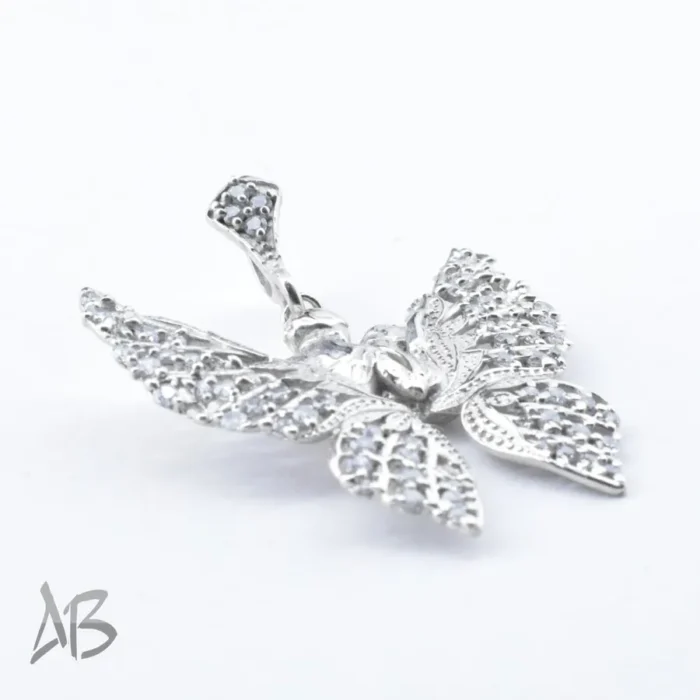 مدالی نقره مدل پروانه عیار 925 گردن‌ آویز گردنبند - Image 7