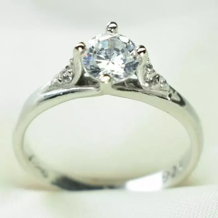 انگشتر نقره زنانه سولیتر عیار 925، کد 438 - Image 3