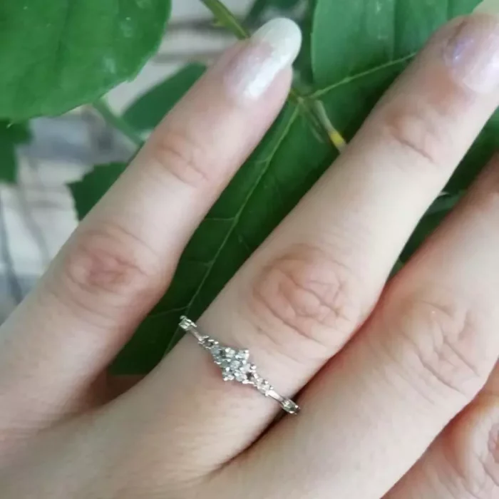 انگشتر نقره زنانه ظریف عیار 925، کد 406 - Image 3