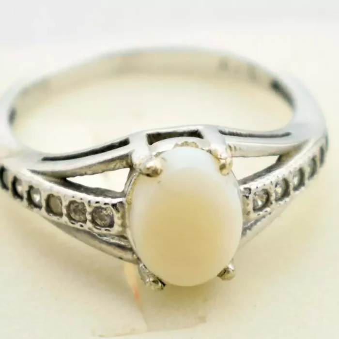 انگشتر نقره زنانه با نگین اپال، کد 526 - Image 3