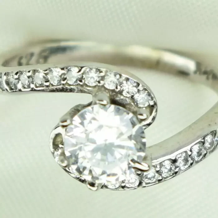 انگشتر نقره زنانه سولیتر با طراحی خاص، کد 411 - Image 4