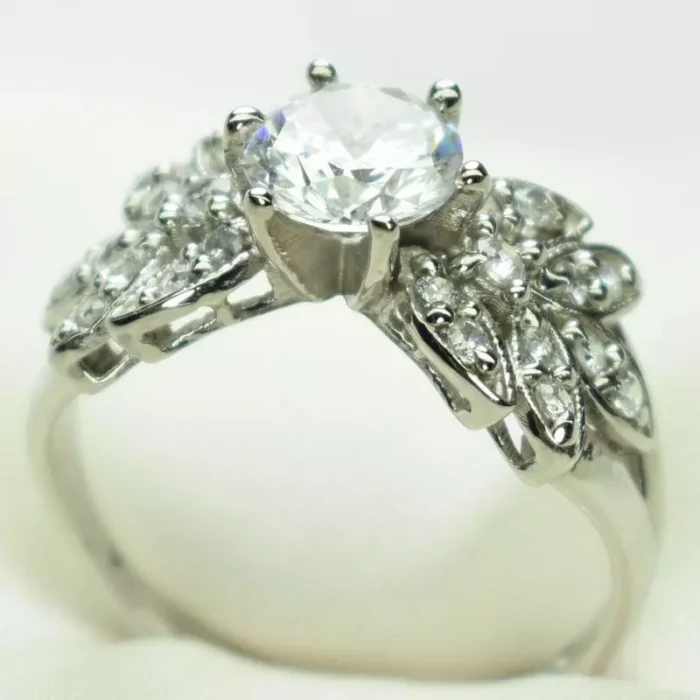 انگشتر نقره زنانه سولیتر با آبکاری رودیوم، کد 408 - Image 3