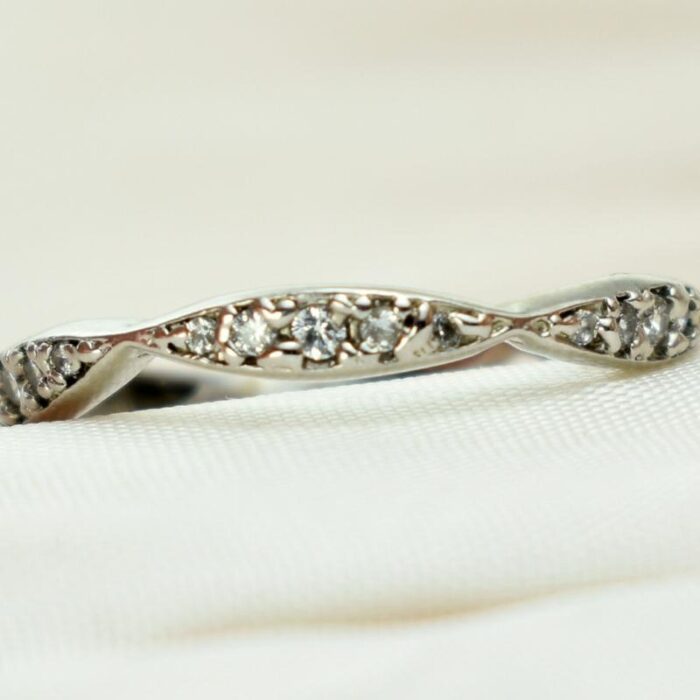 رینگ نقره زنانه بسیار جذاب با عیار 925 آقابزرگ - Image 3