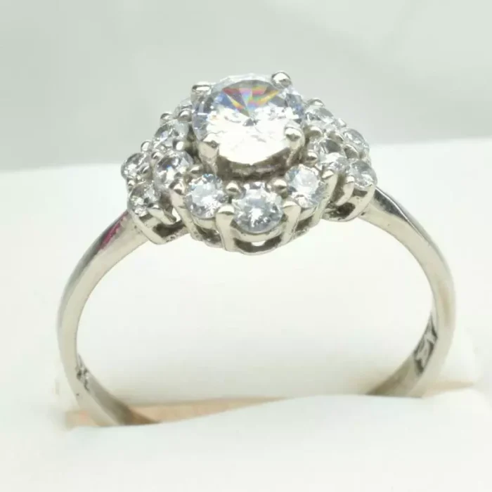 انگشتر نقره زنانه سولیتر با طراحی بسیار زیبا، کد 400 - Image 4