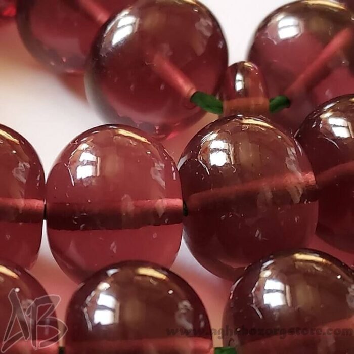 تسبیح سندلوس اصل بودار 37 دانه چرتکه‌ای درشت عنابی کد 748 - Image 7