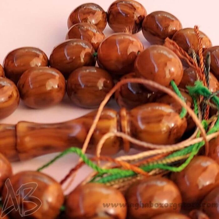 تسبیح سندلوس اصل بودار 41دانه تراش بیضی درشت خشکه کد 762 - Image 4