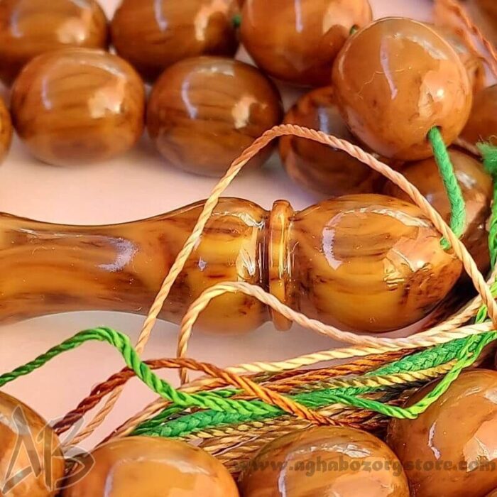 تسبیح سندلوس اصل بودار 41دانه تراش بیضی درشت خشکه کد 762 - Image 5