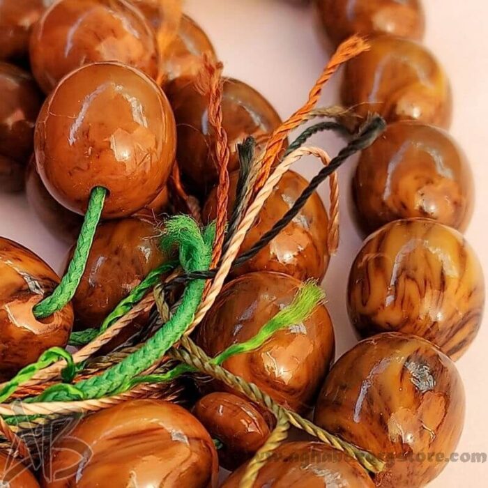 تسبیح سندلوس اصل بودار 41دانه تراش بیضی درشت خشکه کد 762 - Image 6