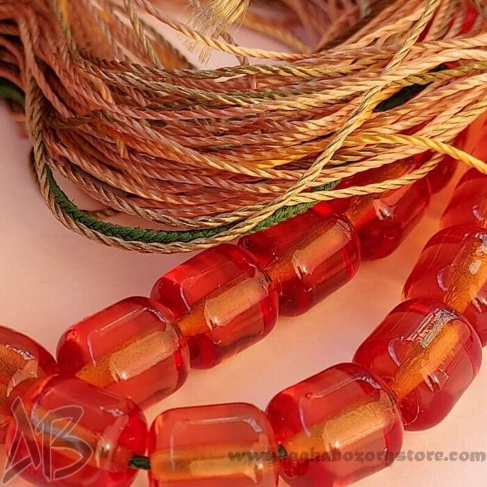 تسبیح سندلوس اصل 51 دانه بودار استوانه‌ای (برمیلی) کد 764 - Image 3