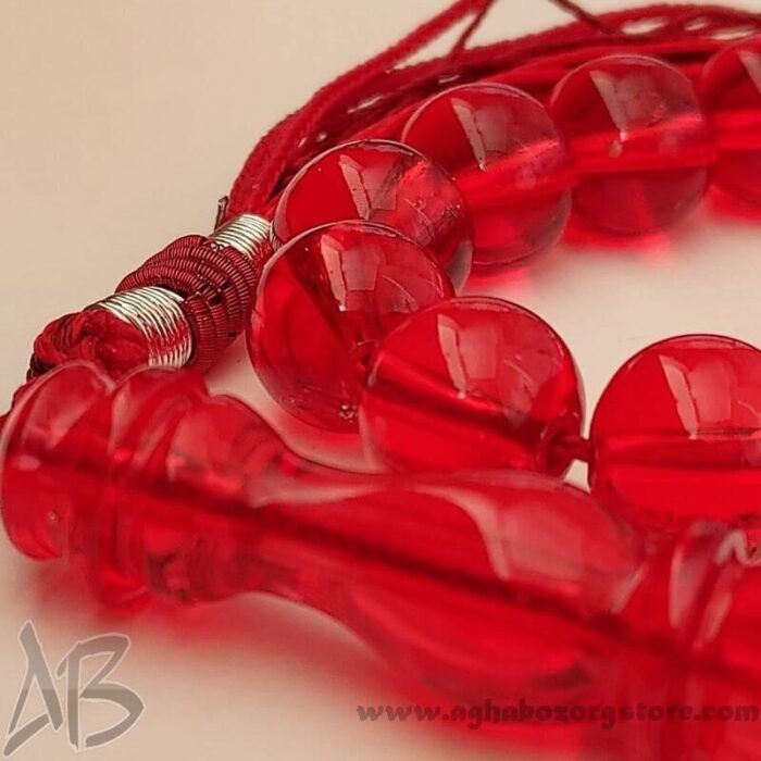 تسبیح سندلوس اصل بودار 33 دانه گرد تراش متوسط جلا خورده کد 767 - Image 6