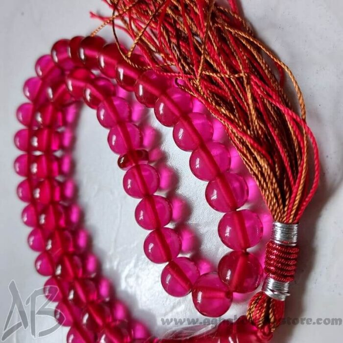 تسبیح سندلوس اصل معطر 45 دانه گرد تراش متوسط جلا خورده کد 768 - Image 9