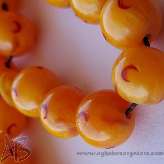 تسبیح سندلوس اصل بودار 33 دانه گرد با داغ ماه و ستاره کد 769 - Image 3