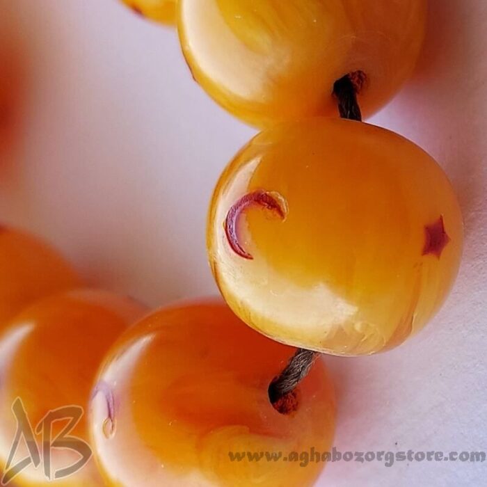 تسبیح سندلوس اصل بودار 33 دانه گرد با داغ ماه و ستاره کد 769 - Image 4