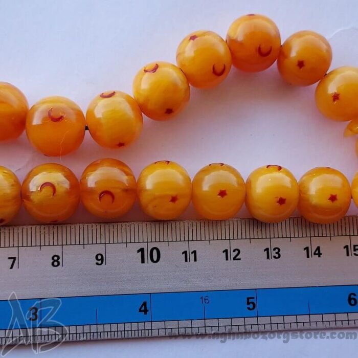 تسبیح سندلوس اصل بودار 33 دانه گرد با داغ ماه و ستاره کد 769 - Image 6