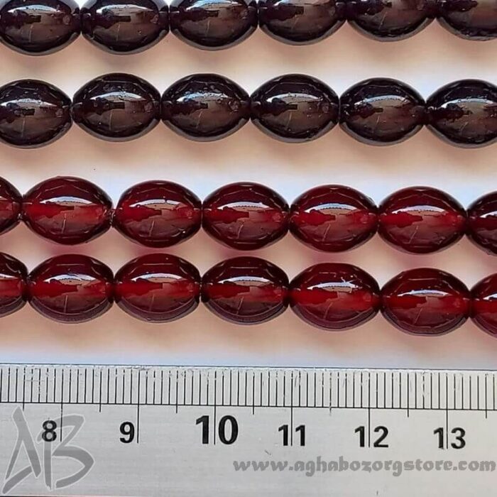 تسبیح سندلوس اصل معطر 47 دانه تراش بیضی جلا خورده کد 770 - Image 8