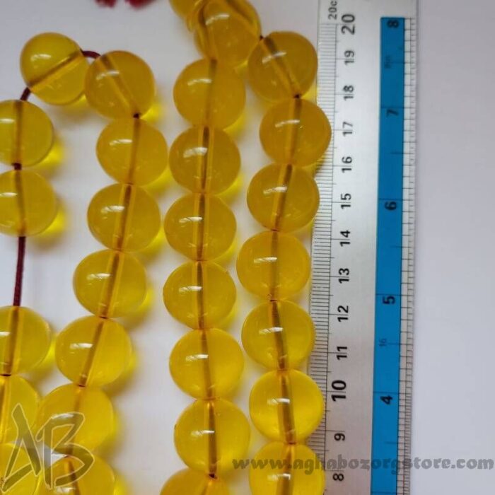 تسبیح سندلوس زرد اصل بودار 33 دانه گرد کلکسیونی کد 775 - Image 8