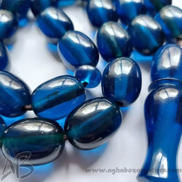 تسبیح سندلوس اصل کلکسیونی بودار 33 دانه خربزه‌ای هنگ کنگی کمیاب کد 777 - Image 3