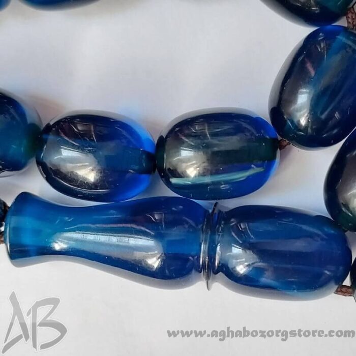 تسبیح سندلوس اصل کلکسیونی بودار 33 دانه خربزه‌ای هنگ کنگی کمیاب کد 777 - Image 10