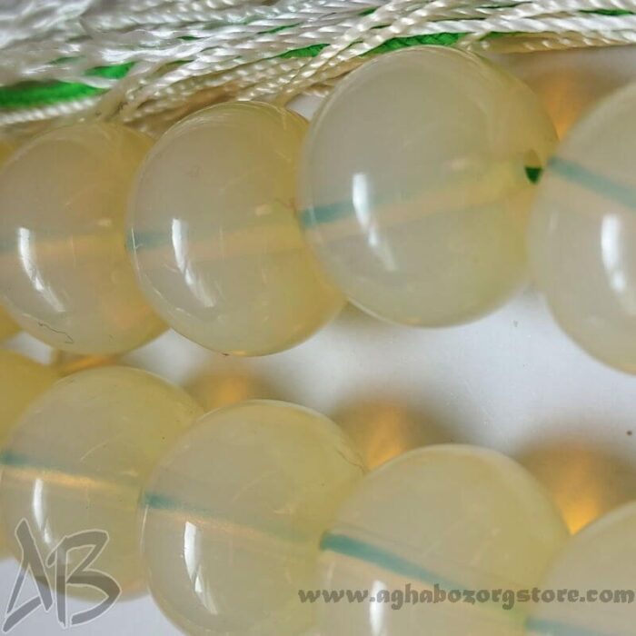 تسبیح سندلوس اصل کلکسیونی بودار 33 دانه اپالین کمیاب تراش کردستان کد 779 - Image 6