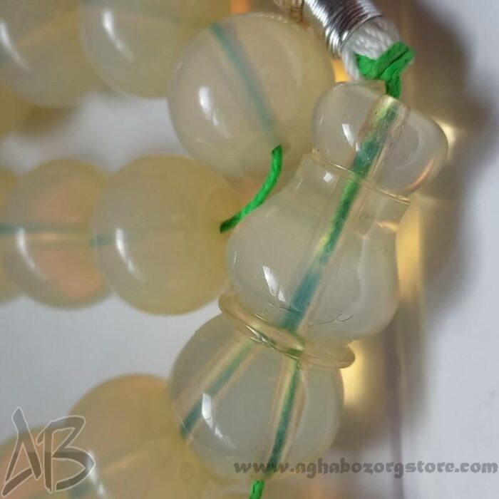 تسبیح سندلوس اصل کلکسیونی بودار 33 دانه اپالین کمیاب تراش کردستان کد 779 - Image 7