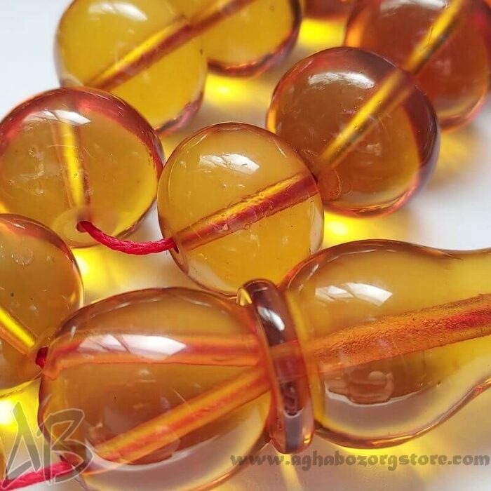 تسبیح سندلوس اصل کلکسیونی بودار 35 دانه تراش چرتکه‌ای شمش کمیاب خوشرنگ کد 780 - Image 6