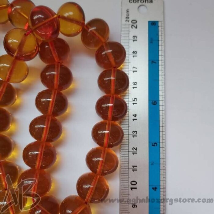 تسبیح سندلوس اصل کلکسیونی بودار 35 دانه تراش چرتکه‌ای شمش کمیاب خوشرنگ کد 780 - Image 8