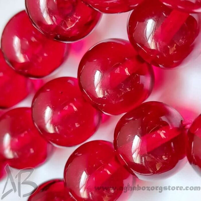 تسبیح سندلوس اصل معطر 33 دانه تراش گرد هنگ کنگی قرمز بسیار خوشرنگ کد 783 - Image 7