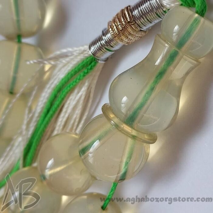 تسبیح سندلوس اصل معطر 33 دانه اپالین گرد شمش کمیاب تراش کردستان کد 784 - Image 5