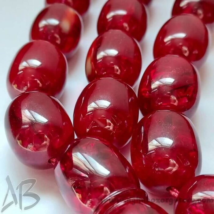 تسبیح سندلوس اصل 33 دانه خربزه ای درشت شمش نایاب رگه دار آلمانی (تراش هنگ کنگ) کد 786 - Image 5