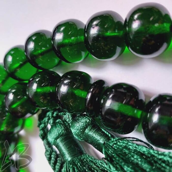 تسبیح سندلوس اصل بودار 33 دانه تراش چرتکه ای شمش کمیاب بسیار خوشرنگ کد 788 آقابزرگ - Image 4