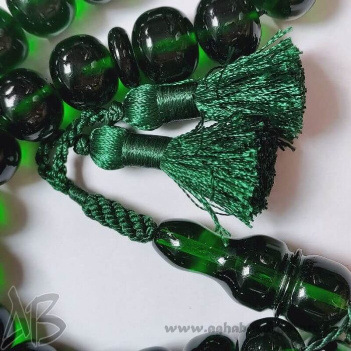 تسبیح سندلوس اصل بودار 33 دانه تراش چرتکه ای شمش کمیاب بسیار خوشرنگ کد 788 آقابزرگ - Image 5