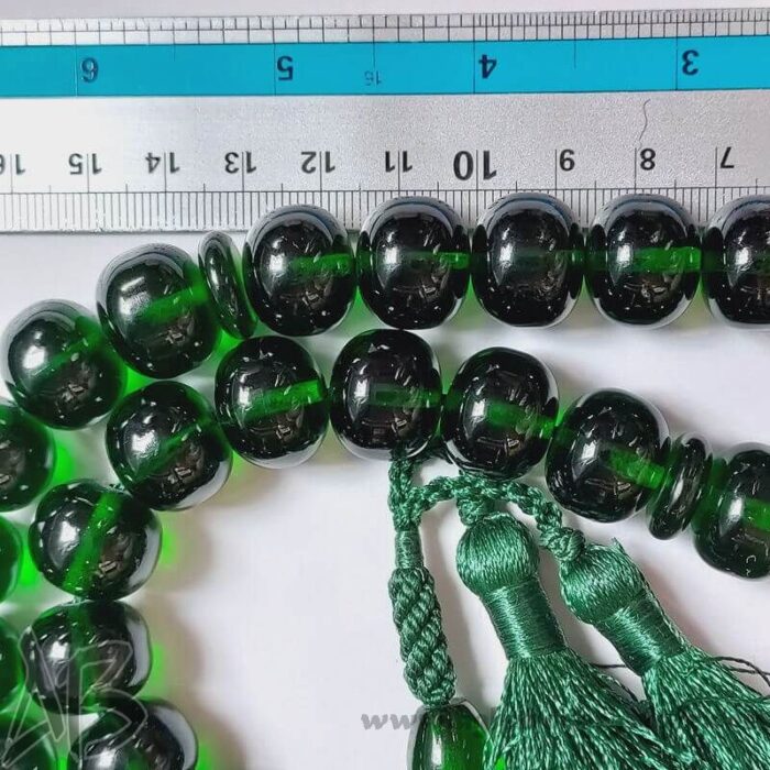 تسبیح سندلوس اصل بودار 33 دانه تراش چرتکه ای شمش کمیاب بسیار خوشرنگ کد 788 آقابزرگ - Image 7