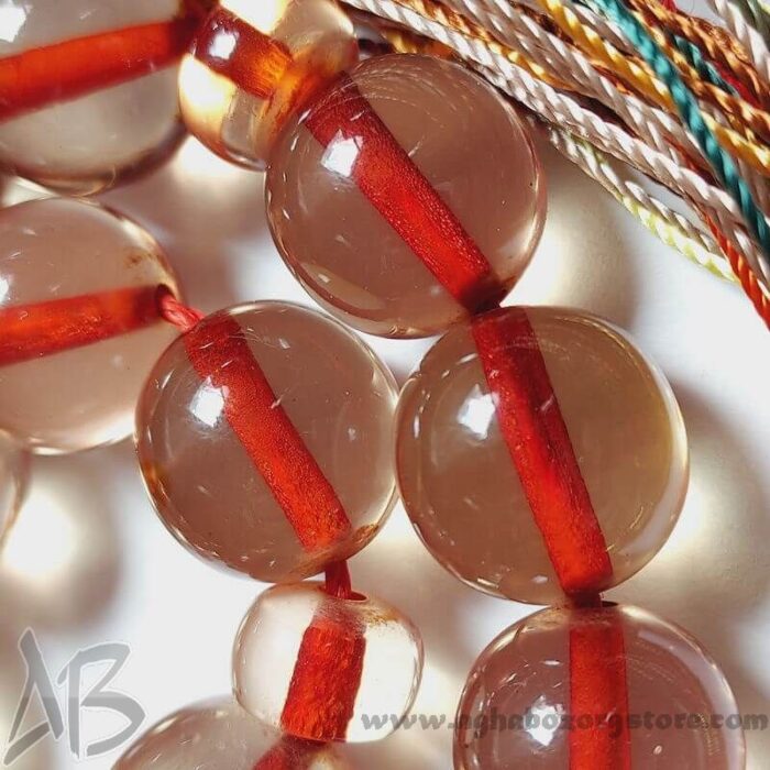 تسبیح سندلوس اصل بودار 33 دانه تراش گرد شمش کمیاب خوش‌تراش خوش‌رنگ کد 789 آقابزرگ - Image 5