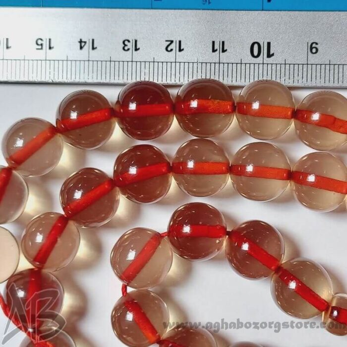 تسبیح سندلوس اصل بودار 33 دانه تراش گرد شمش کمیاب خوش‌تراش خوش‌رنگ کد 789 آقابزرگ - Image 6