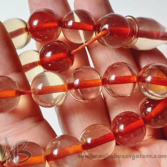 تسبیح سندلوس اصل بودار 33 دانه تراش گرد شمش کمیاب خوش‌تراش خوش‌رنگ کد 789 آقابزرگ - Image 7