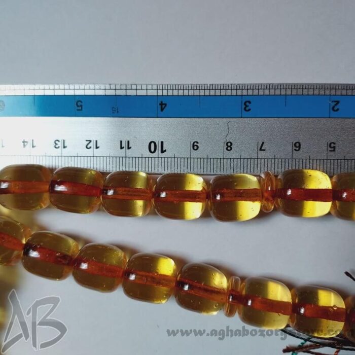 تسبیح سندلوس 33 دانه بودار استوانه‌ای تراش قدیم شمش کمیاب کد 790 آقابزرگ - Image 6