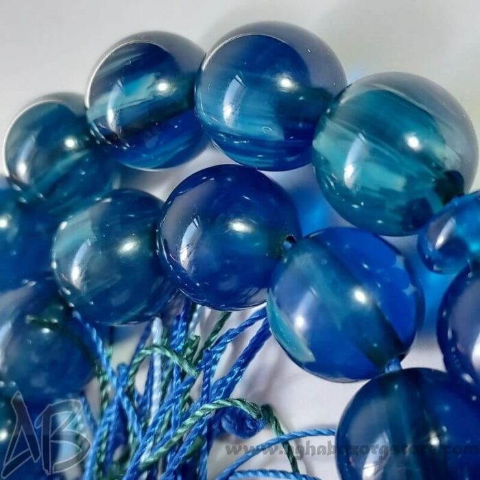 تسبیح سندلوس اصل کلکسیونی بودار کد 792 رگه دار خاص 33 دانه هنگ کنگی آقابزرگ - Image 4