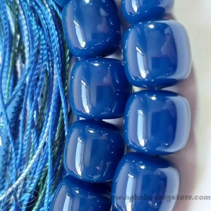 تسبیح سندلوس اصل 45 دانه کد 793 بودار استوانه ای آبی تیره آقابزرگ - Image 4
