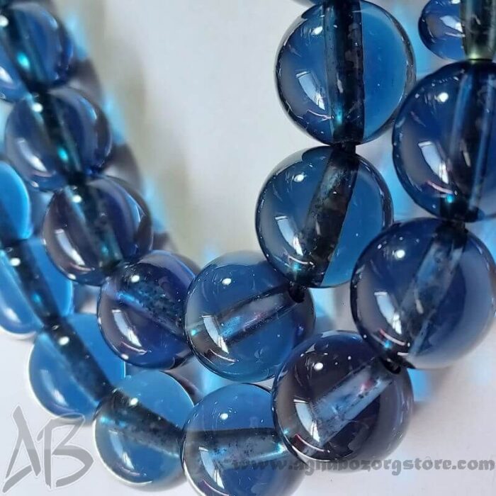 تسبیح سندلوس اصل 33 دانه بودار کد 795 آبی نفتی شمش کمیاب آقابزرگ - Image 6