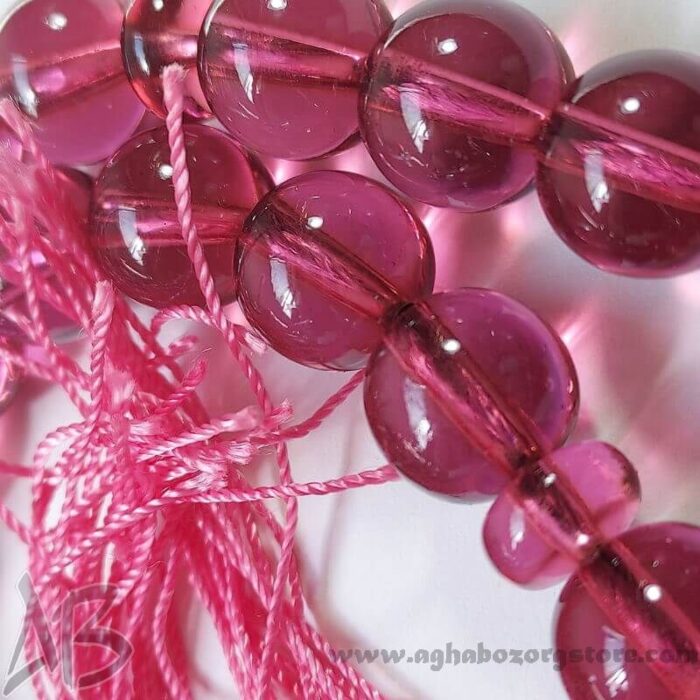 تسبیح سندلوس اصل بودار 33 دانه کد 798 تراش گرد ارغوانی خوش تراش خوشرنگ آقابزرگ - Image 4