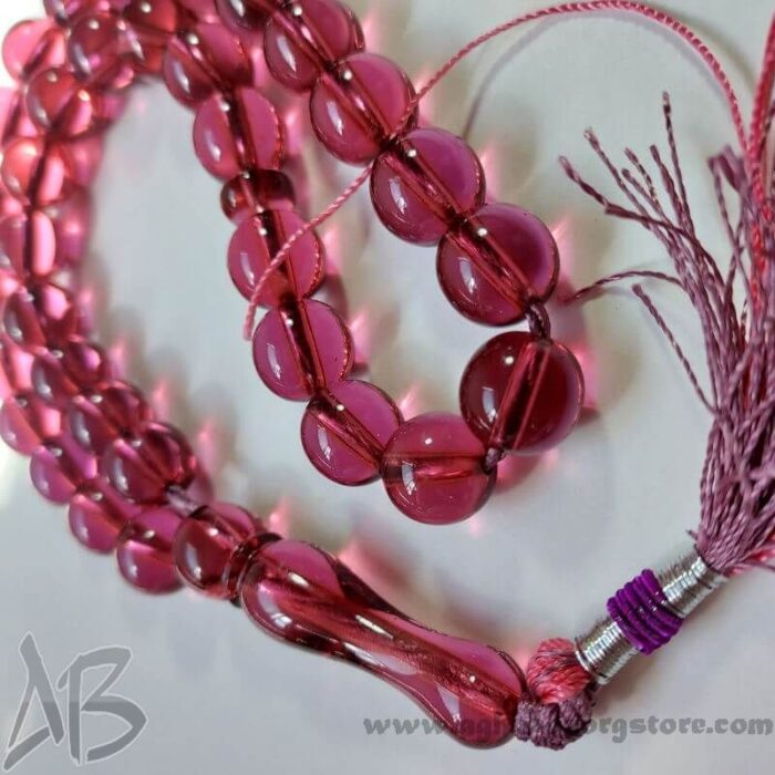 تسبیح سندلوس اصل بودار 33 دانه کد 798 تراش گرد ارغوانی خوش تراش خوشرنگ آقابزرگ - Image 5