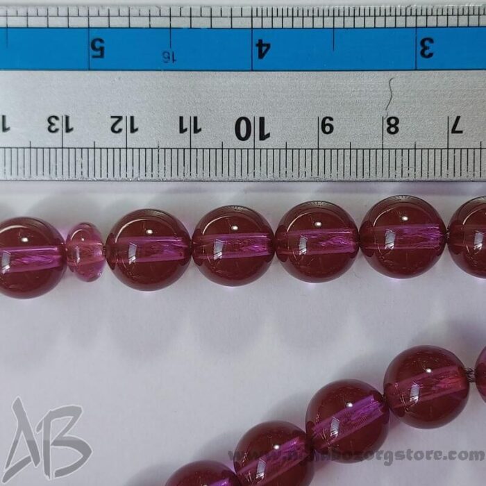 تسبیح سندلوس اصل بودار زعفرانی 33 دانه شمش بسیار زیبا و خوش تراش کد 799 - Image 7