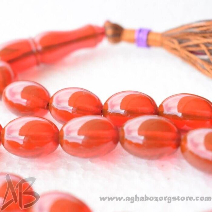 تسبیح سندلوس اصل بودار 33 دانه تراش بیضی جلا خورده کد 808 - Image 3