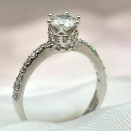 انگشتر نقره زنانه سولیتر کد 443