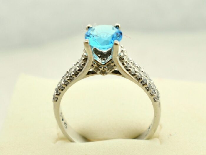 انگشتر نقره زنانه، سولیتر ظریف، کد 456 - Image 4