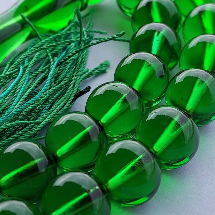 تسبیح سندلوس اصل بودار سبز 33 دانه گرد کد 701 - Image 4