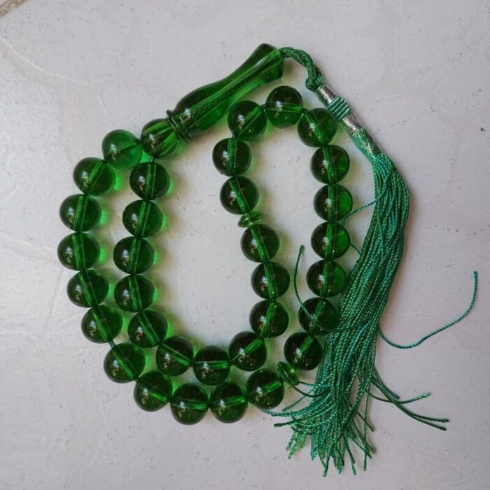 تسبیح سندلوس اصل بودار سبز 33 دانه گرد کد 701 - Image 7