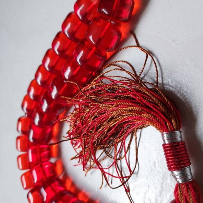 تسبیح سندلوس اصل بودار 33 دانه استوانه‌ای کد 709 - Image 7