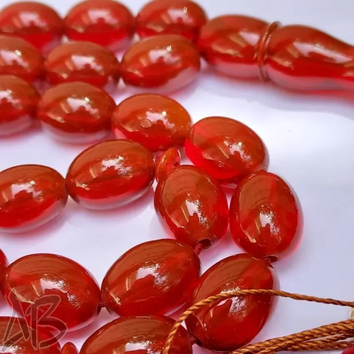 تسبیح سندلوس 33 دانه بودار تراش بیضی خوش تراش و بسیار زیبا کد 873 آقابزرگ - Image 3