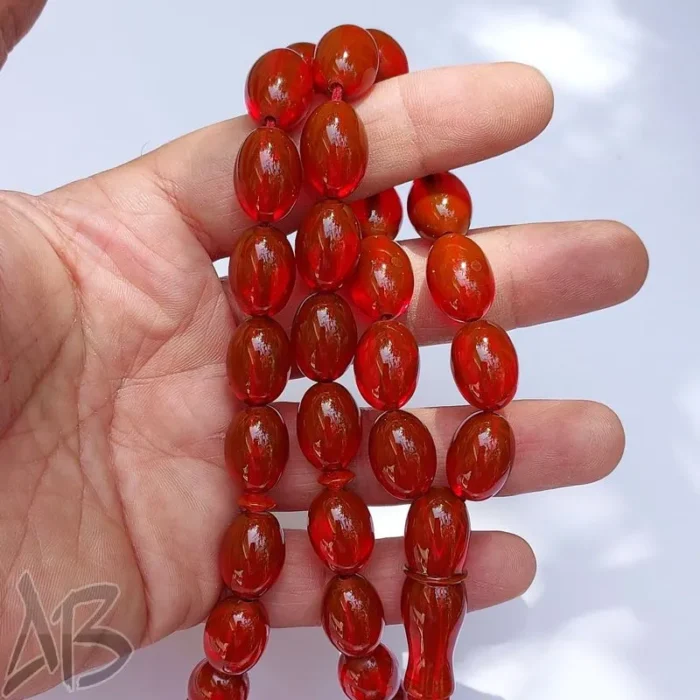 تسبیح سندلوس 33 دانه بودار تراش بیضی خوش تراش و بسیار زیبا کد 873 آقابزرگ - Image 6